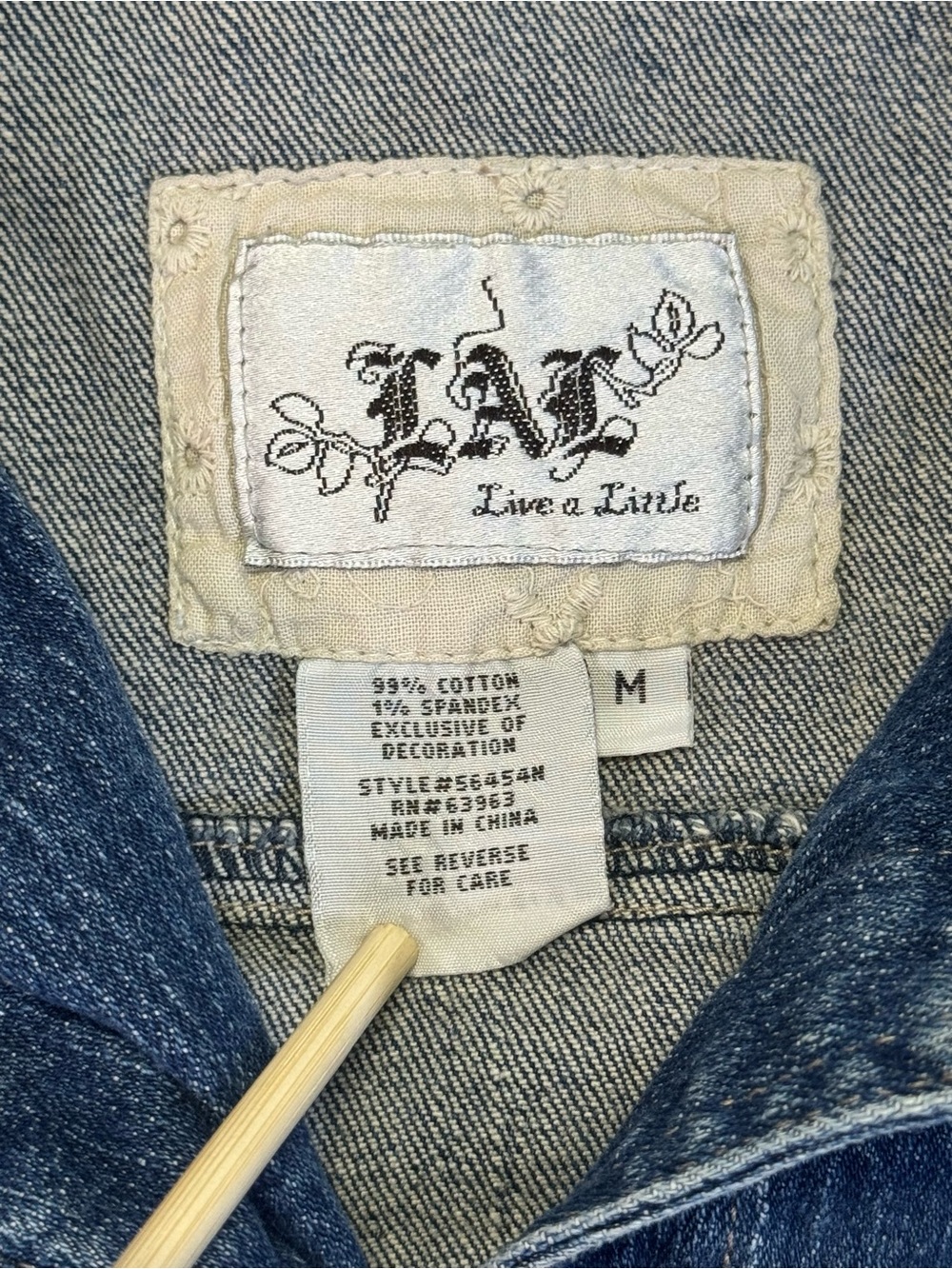 Live a Little Classic Blue Denim Jacket - Picture 6 of 6